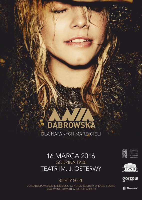 Grafika wydarzenia Ania Dąbrowska – koncert promujący najnowsze wydawnictwo