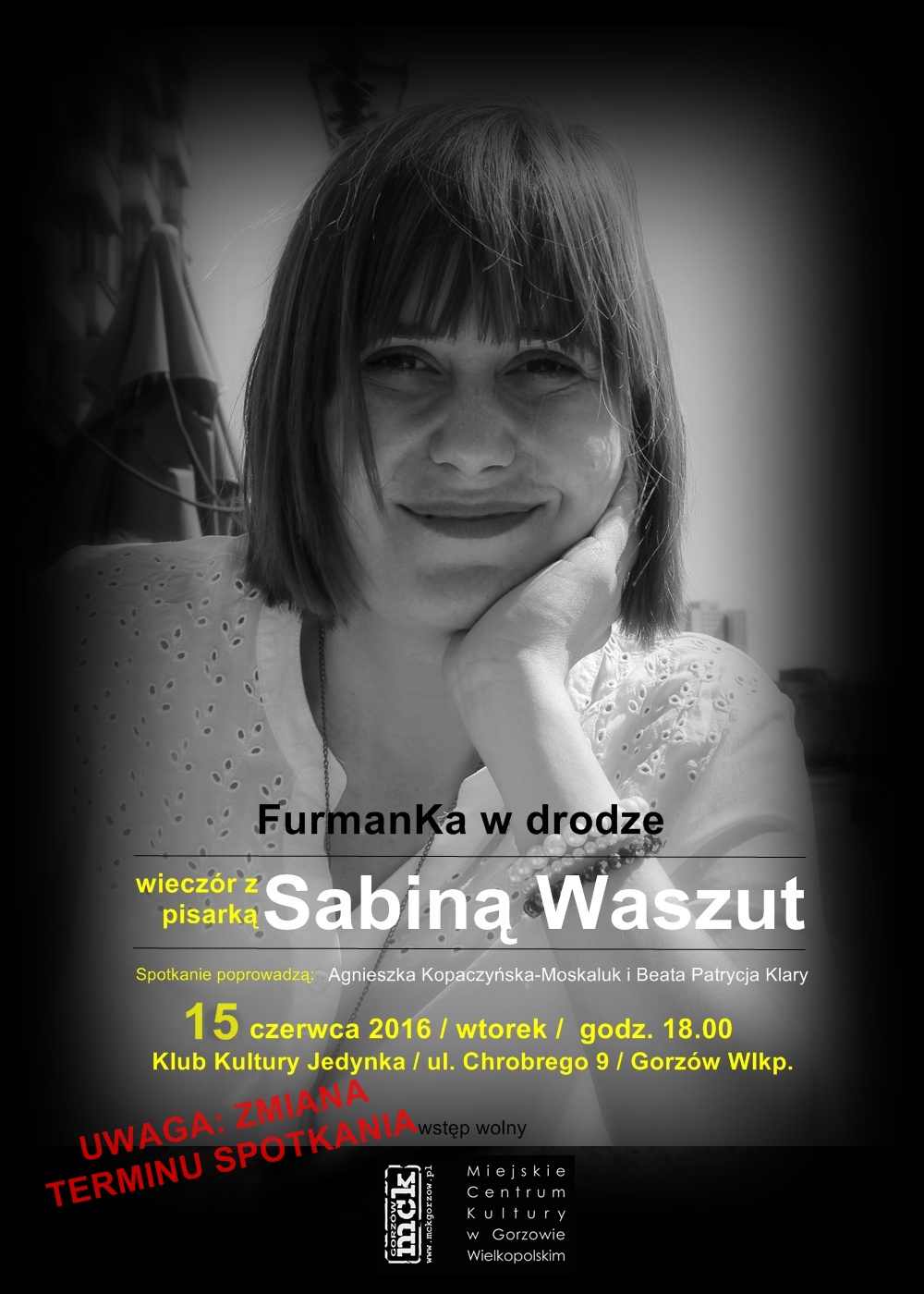 Grafika wydarzenia Spotkanie z Sabiną Waszut – FurmanKa w drodze