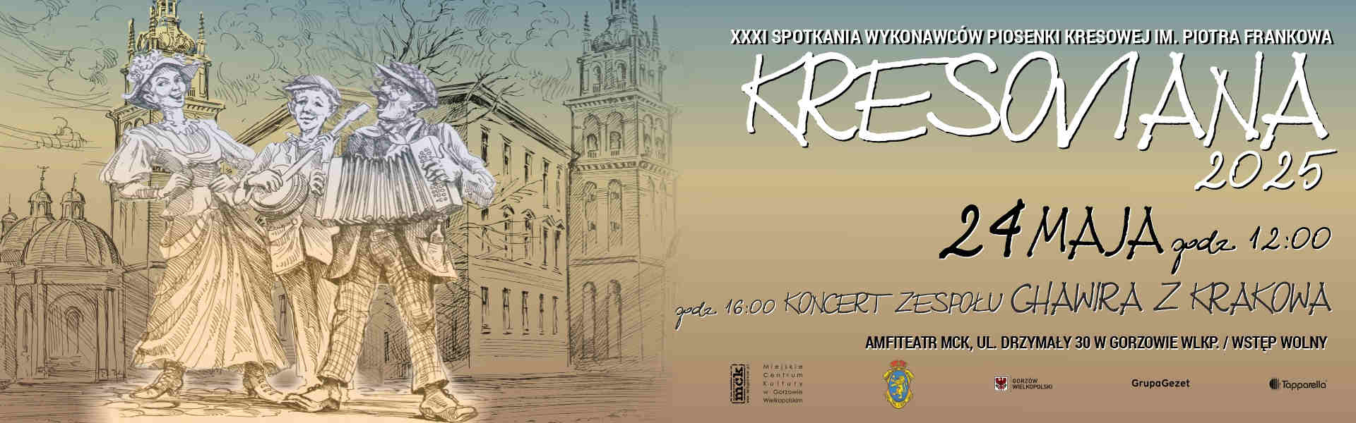 2025.05.24 Kresoviana 2025 - XXXI Spotkania Wykonawców Piosenki Kresowej im. Piotra Frankowa baner
