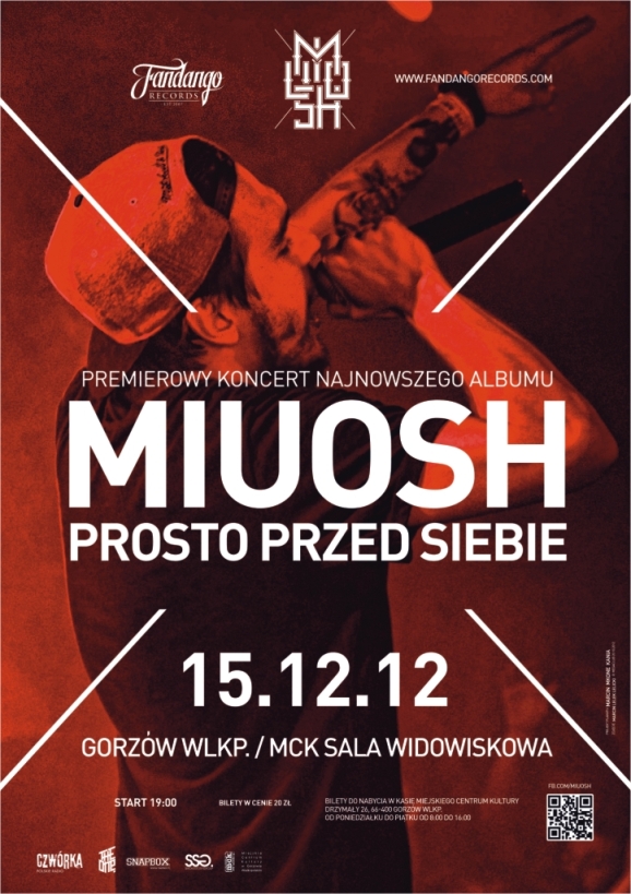 Plakat Miuosh Prosto przed siebie 15 grudnia 2012