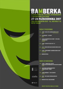 Grafika wpisu [:pl]IX Ogólnopolski Festiwal Monodramów i Teatrów Małych Form BAMBERKA 2017[:]