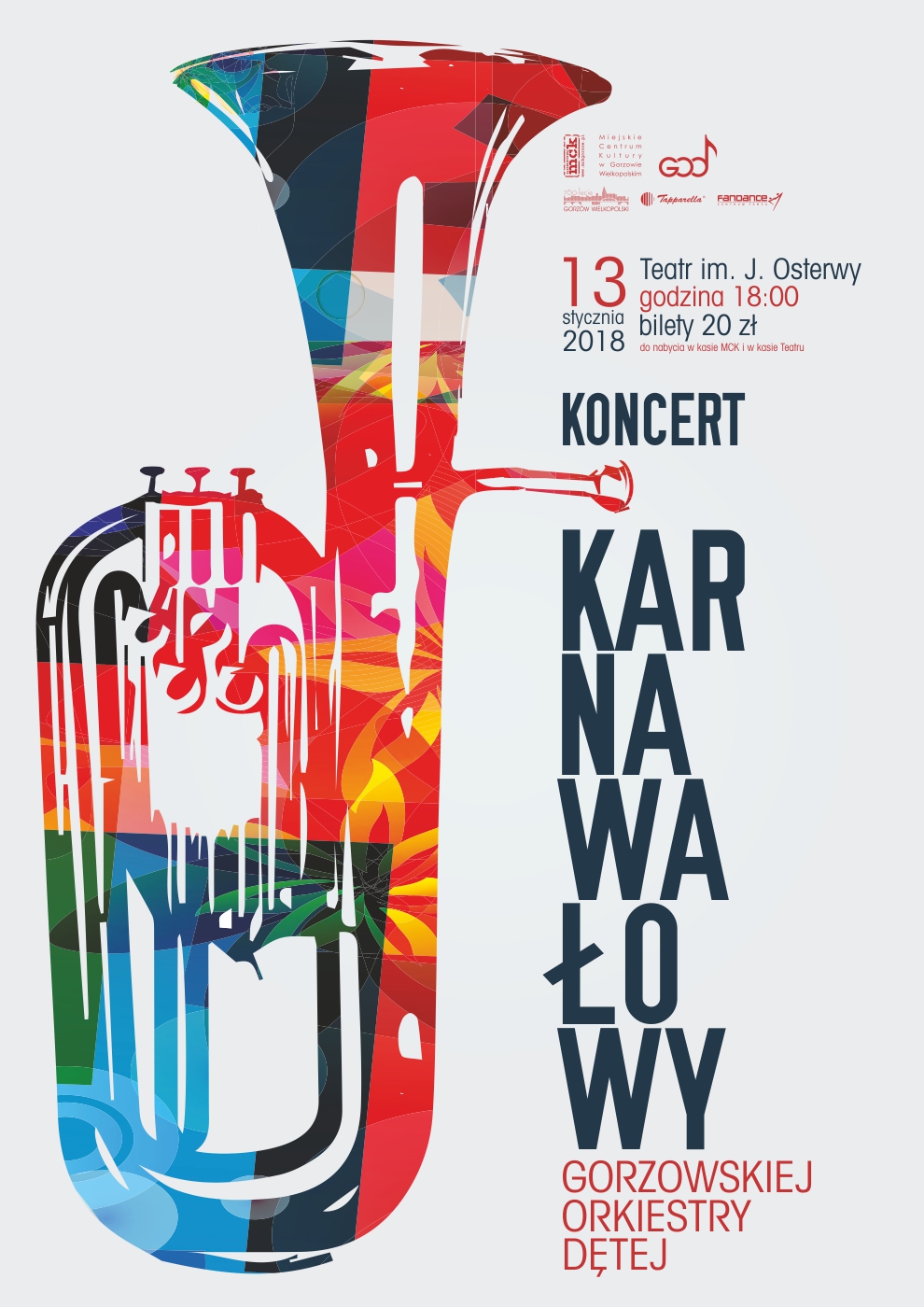 Grafika wydarzenia Koncert karnawałowy Gorzowskiej Orkiestry Dętej 2018
