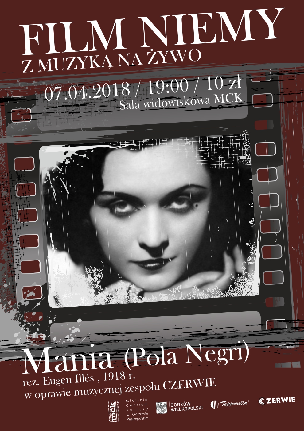 Grafika wpisu Klasyka filmu niemego z muzyką na żywo – „Mania (Pola Negri)”