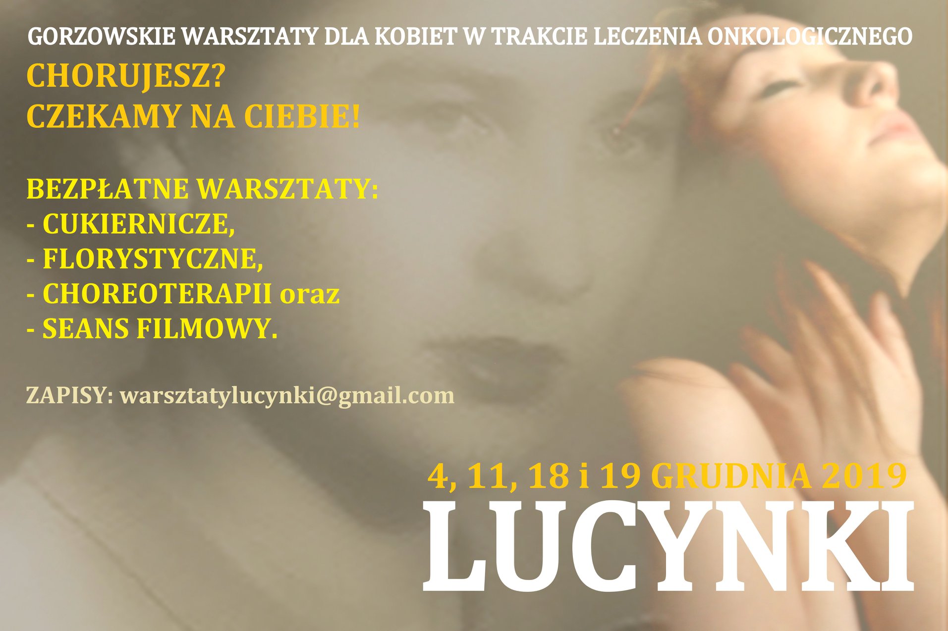 Grafika wydarzenia „Lucynki” – zajęcia z choreoterapii