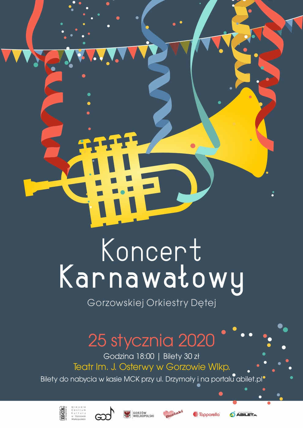 Grafika wydarzenia Koncert Karnawałowy Gorzowskiej Orkiestry Dętej