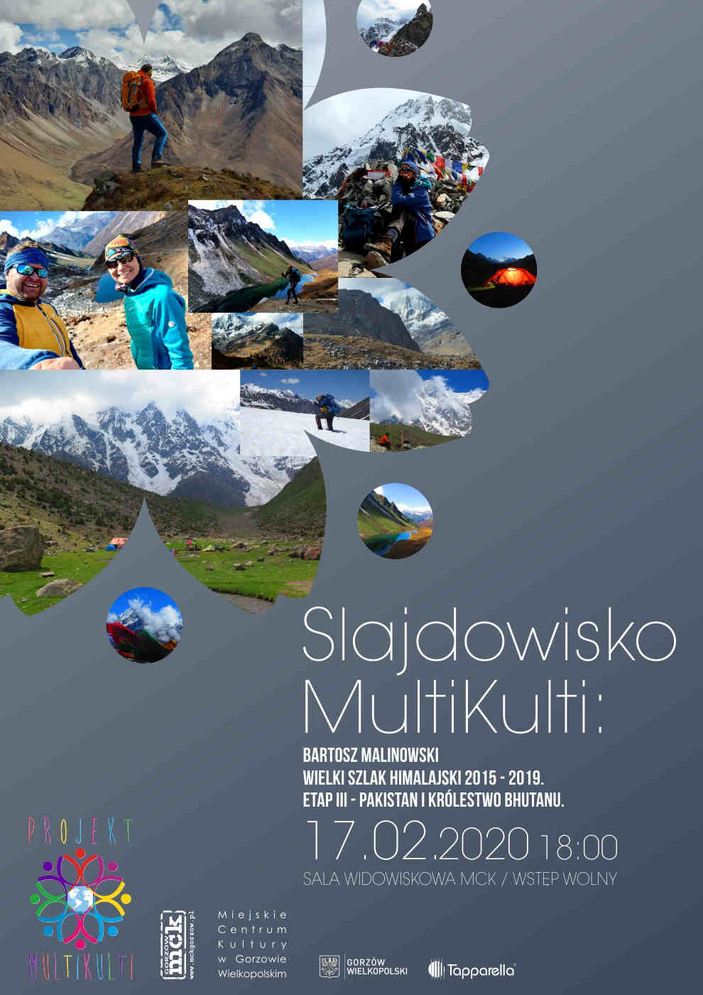 Grafika wydarzenia Slajdowisko MultiKulti: Wielki Szlak Himalajski 2015 – 2019