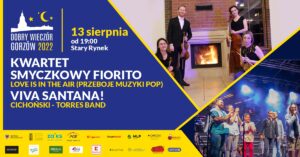 Grafika wpisu Dobry Wieczór Gorzów – koncert – kwartet smyczkowy Fiorito / Cichoński – Torres Band