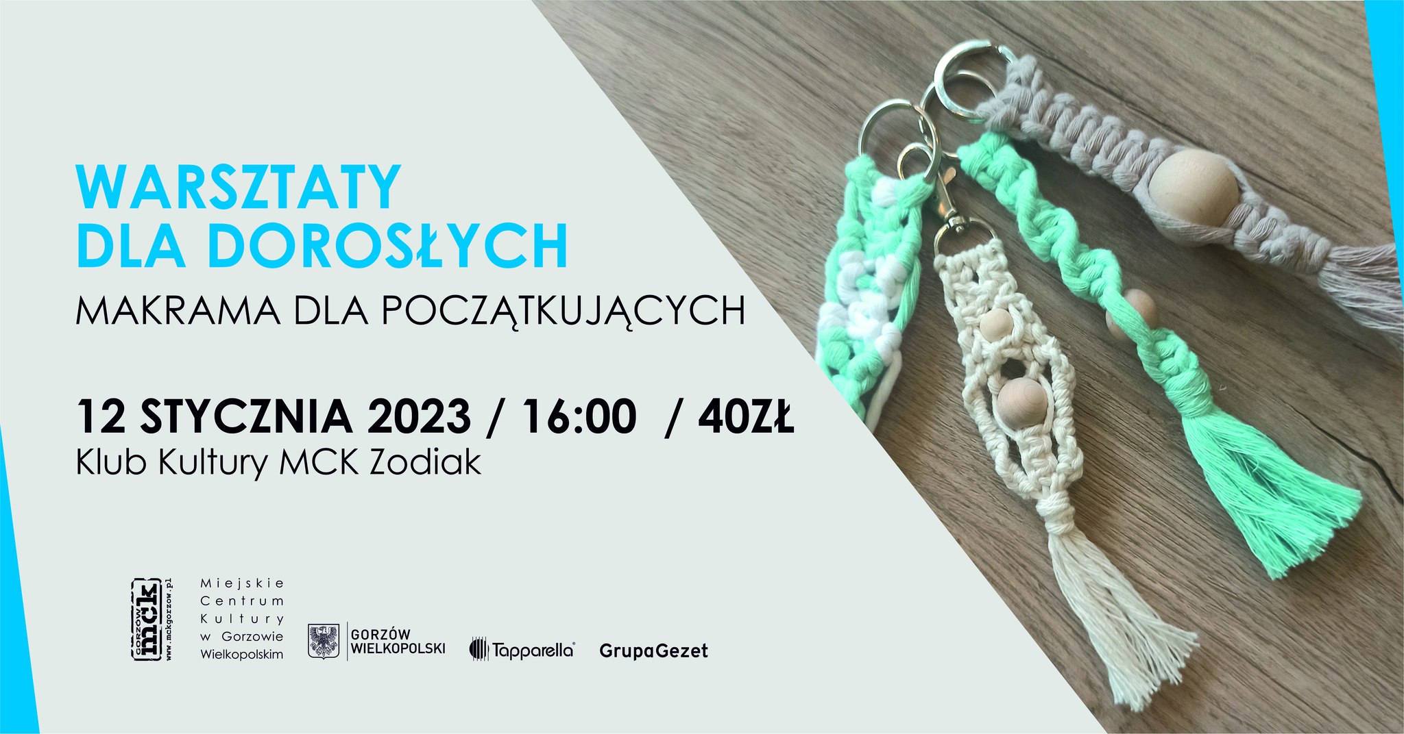 Grafika wydarzenia Warsztaty wyplatania makramy dla początkujących