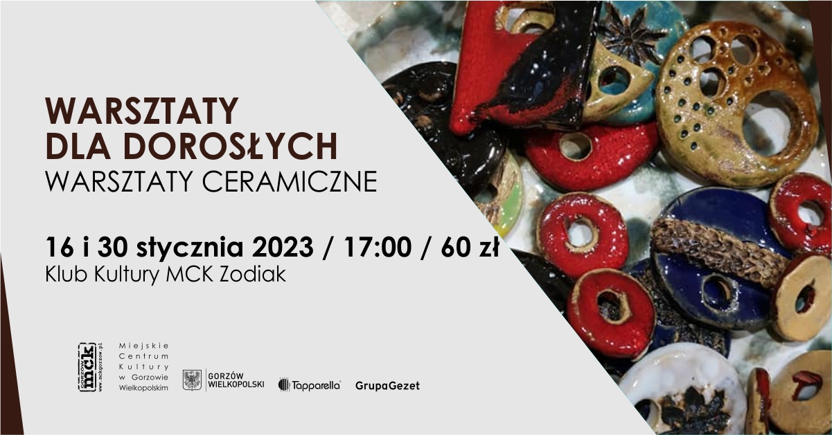 Grafika wydarzenia Warsztaty ceramiczne dla dorosłych