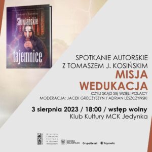 Grafika wpisu „Misja Wedukacja” – spotkanie autorskie z Tomaszem J. Kosińskim