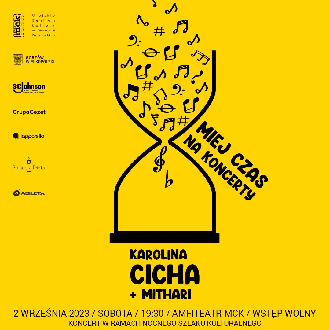 Grafika wpisu Karolina Cicha + Mithari – Miej Czas na Koncerty w ramach NSK