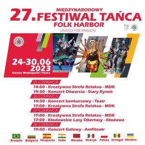 Grafika wpisu 27. Międzynarodowy Festiwal Tańca”FOLK HARBOR” Gorzów 2023