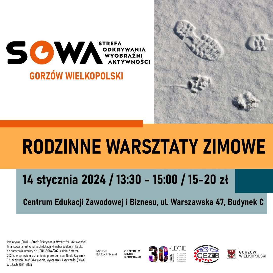 Grafika wpisu Rodzinne warsztaty zimowe w SOWA Gorzów Wielkopolski