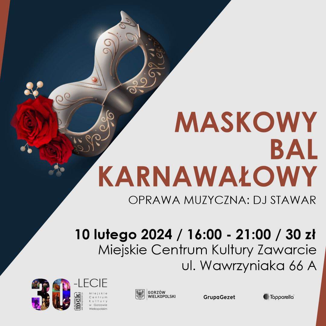Grafika wydarzenia Maskowy Bal Karnawałowy