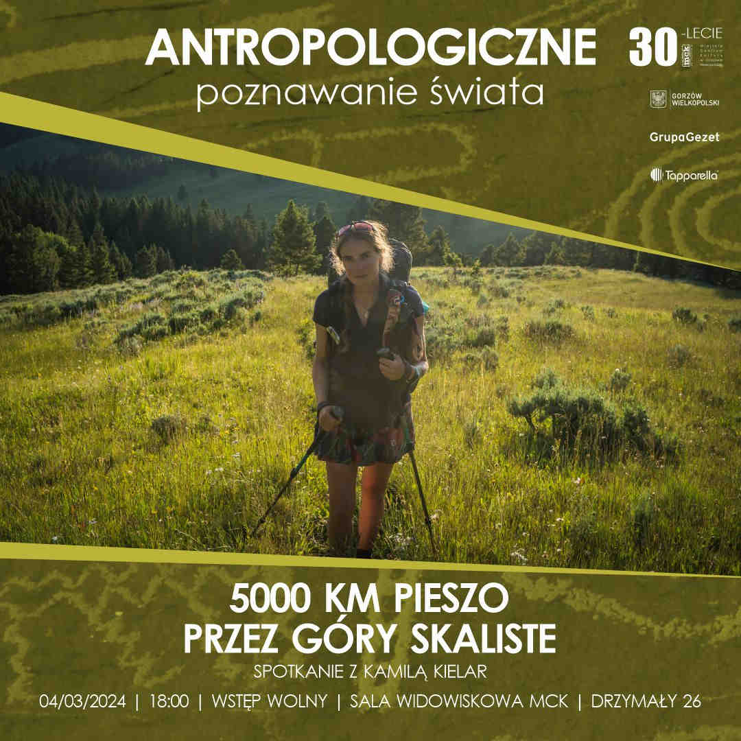 Grafika wydarzenia Antropologiczne poznawanie świata – „5000 km pieszo przez Góry Skaliste”