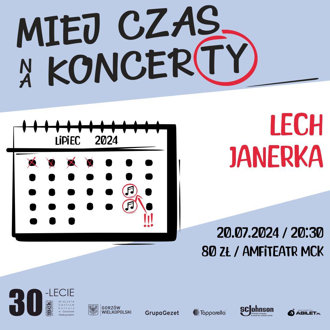Grafika wydarzenia Lech Janerka – Miej Czas na Koncerty
