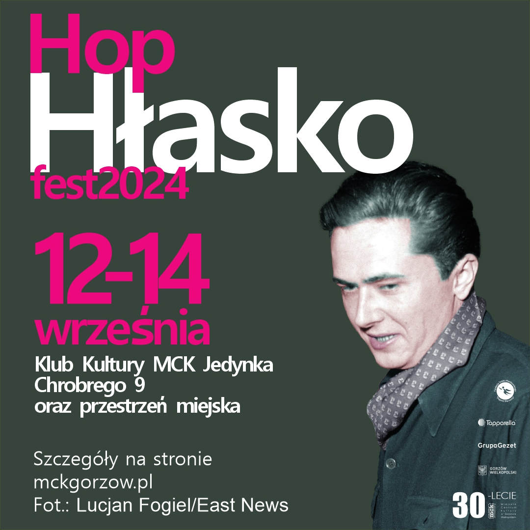 Grafika wydarzenia Festiwal literacki „Hop Hłasko Fest 2024”