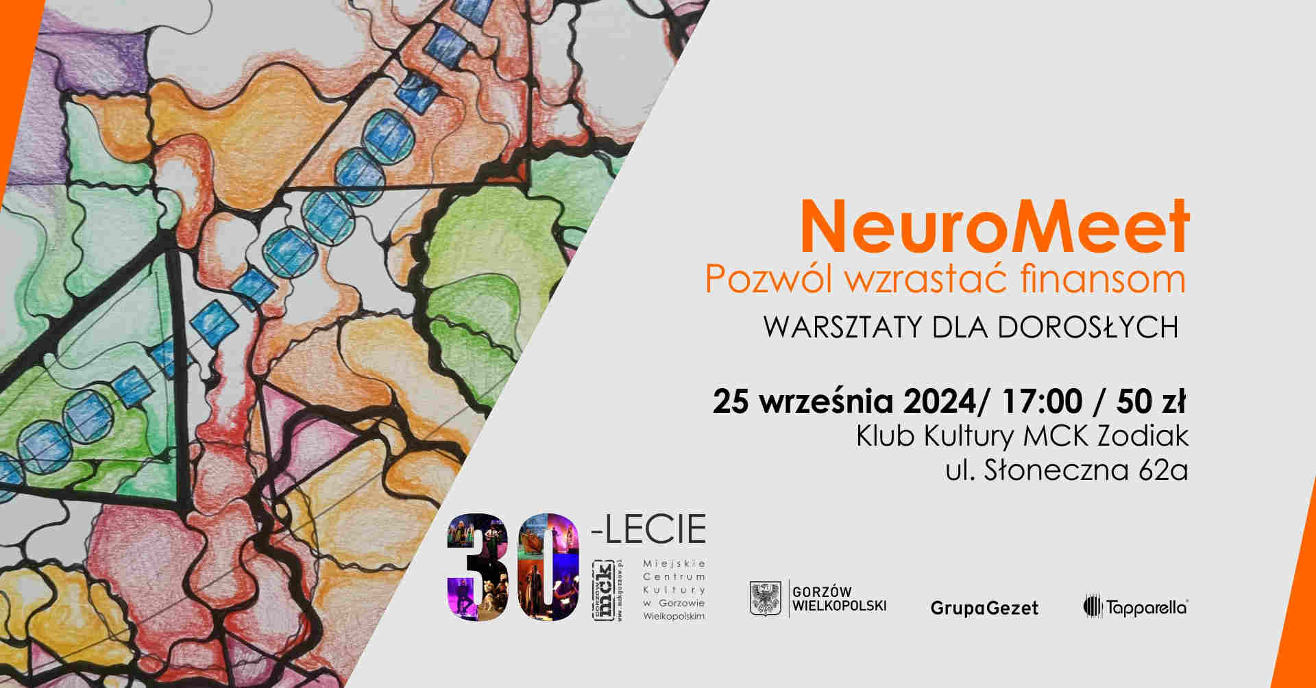 Grafika wydarzenia NeuroMeet – Pozwól wzrastać finansom – warsztaty dla dorosłych