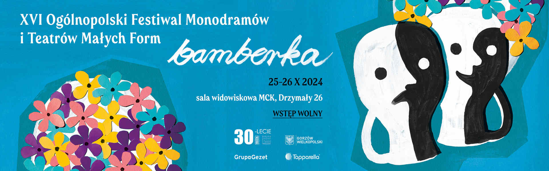 2024.10.25-26 Bamberka - XVI Ogólnopolski Festiwal Monodramów i Teatrów Małych Form baner