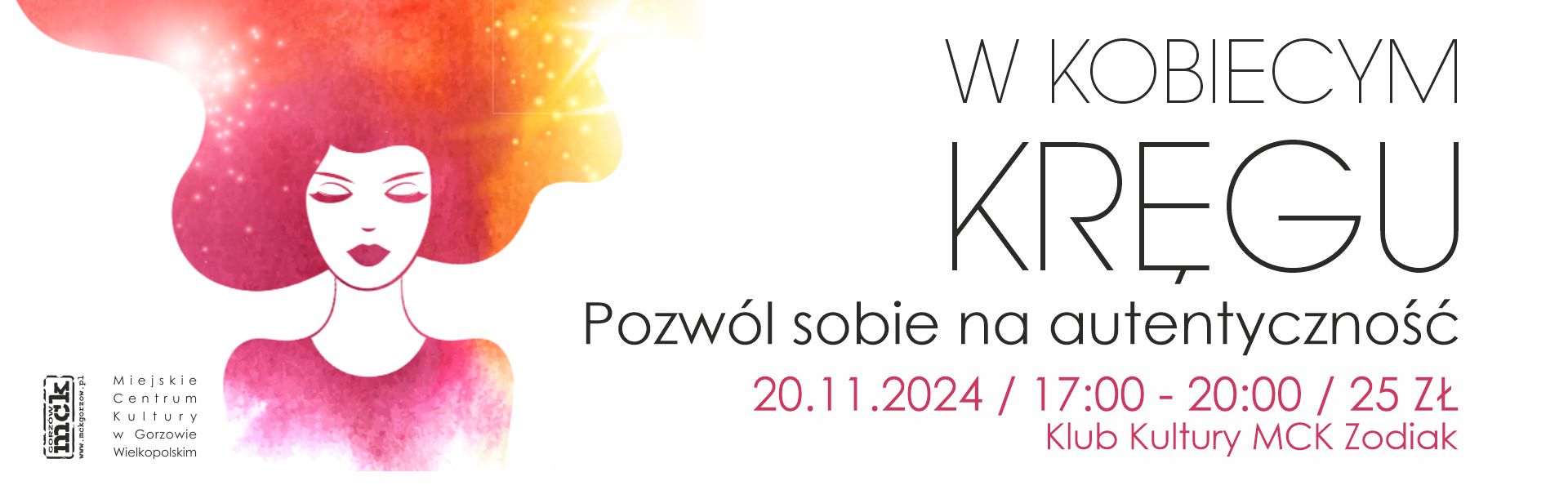 2024.11.20 W kobiecym kręgu - Pozwól sobie na autentyczność baner