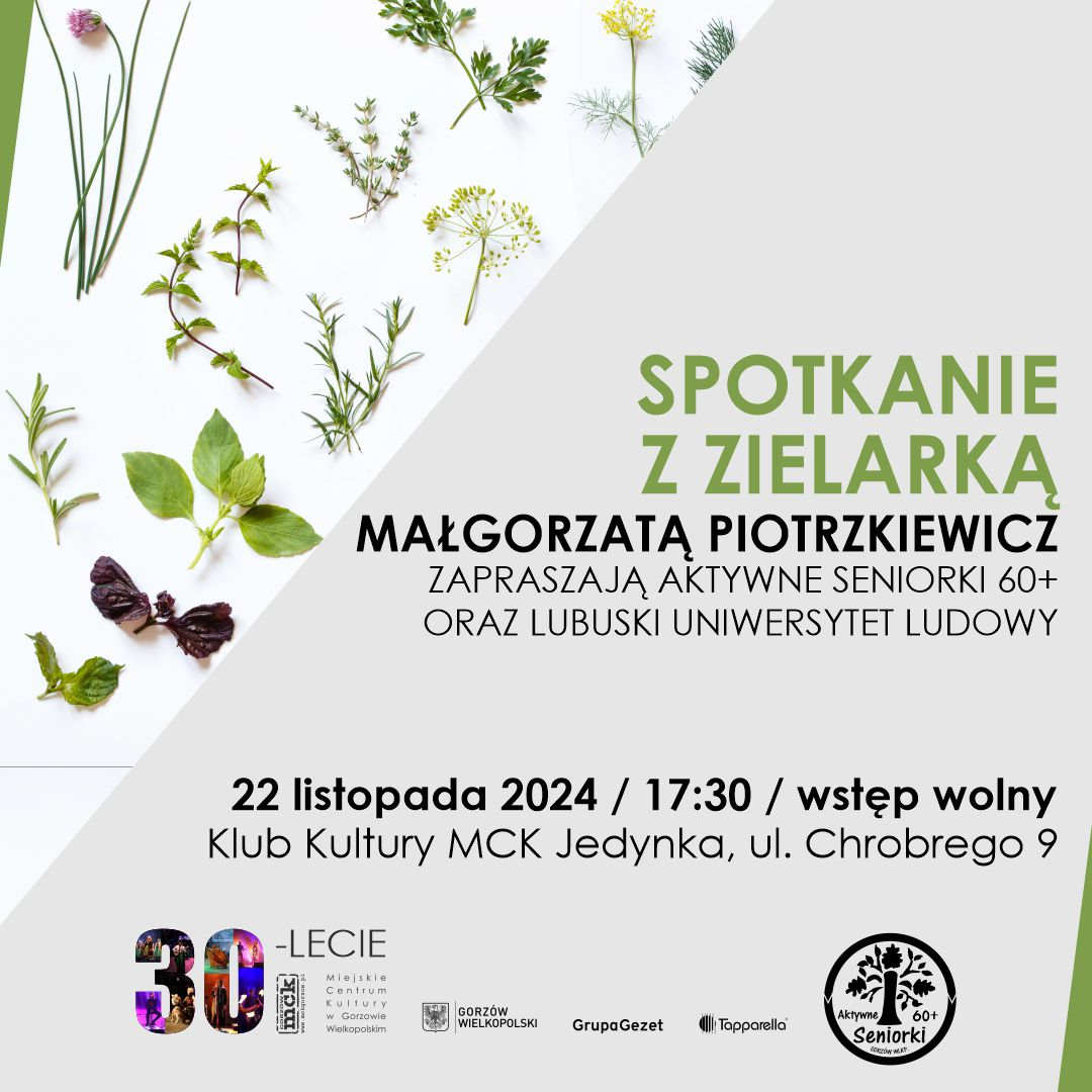 Grafika wydarzenia Spotkanie z zielarką Małgorzatą Piotrzkiewicz