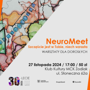 Grafika wpisu NeuroMeet – Szczęście jest w Tobie, niech wzrasta – warsztaty dla dorosłych