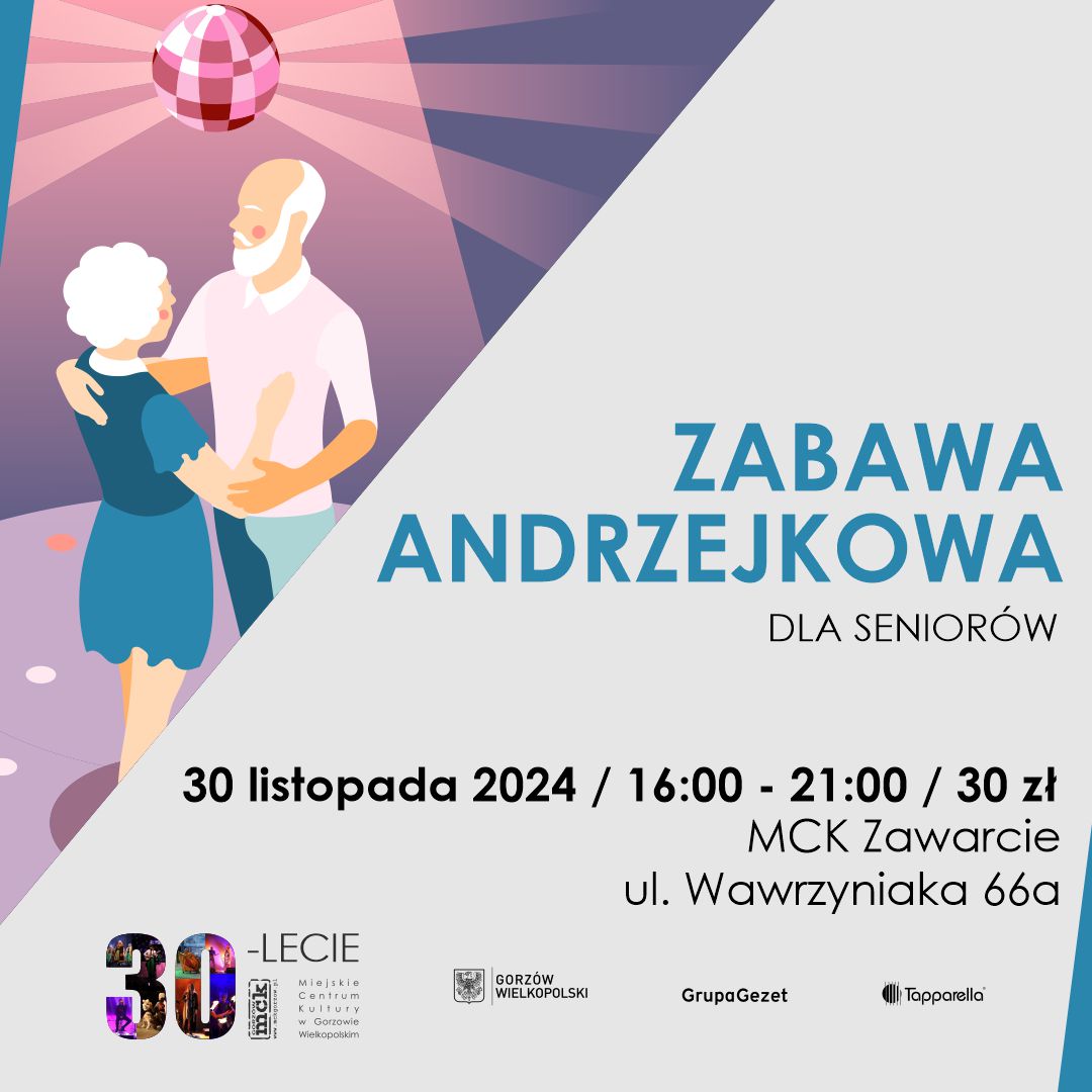 Grafika wydarzenia Zabawa Andrzejkowa dla Seniorów