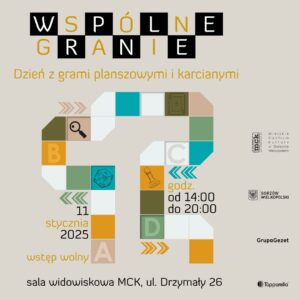 Grafika wpisu Wspólne Granie – dzień z grami planszowymi i karcianymi