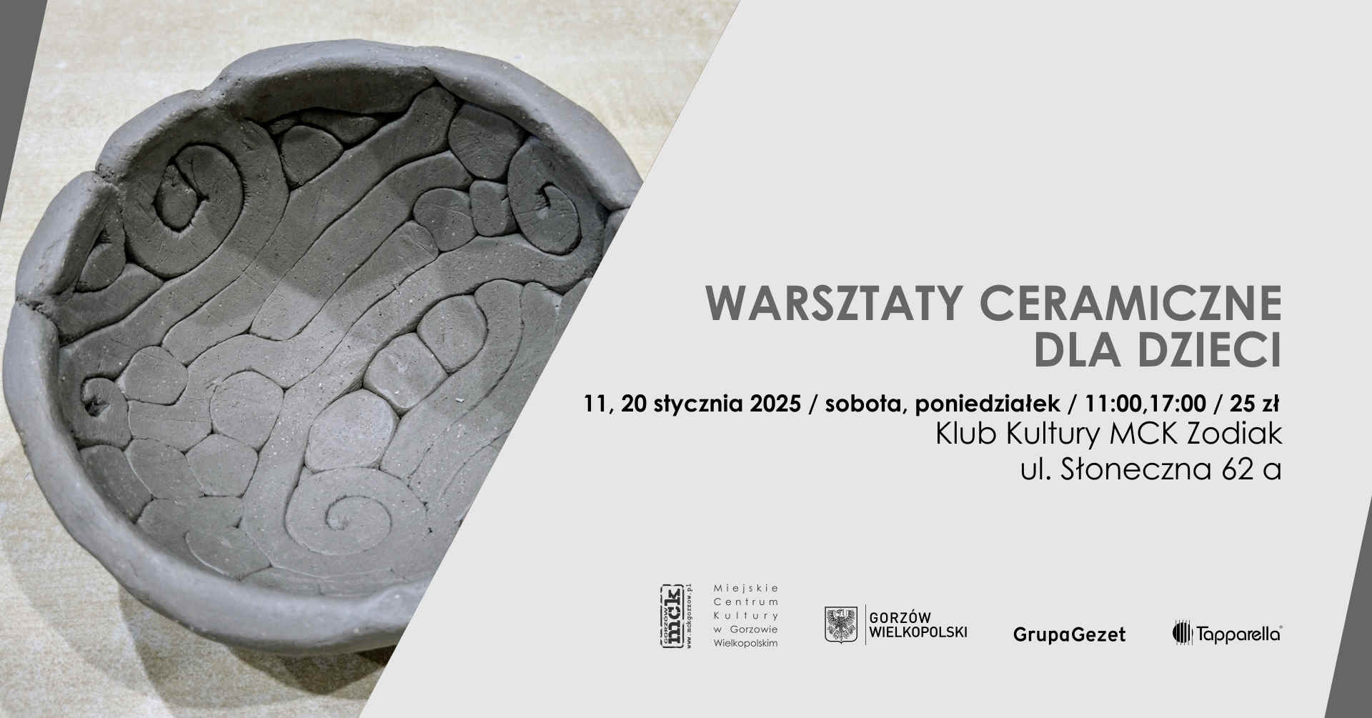 Grafika wydarzenia Warsztaty ceramiczne dla dzieci