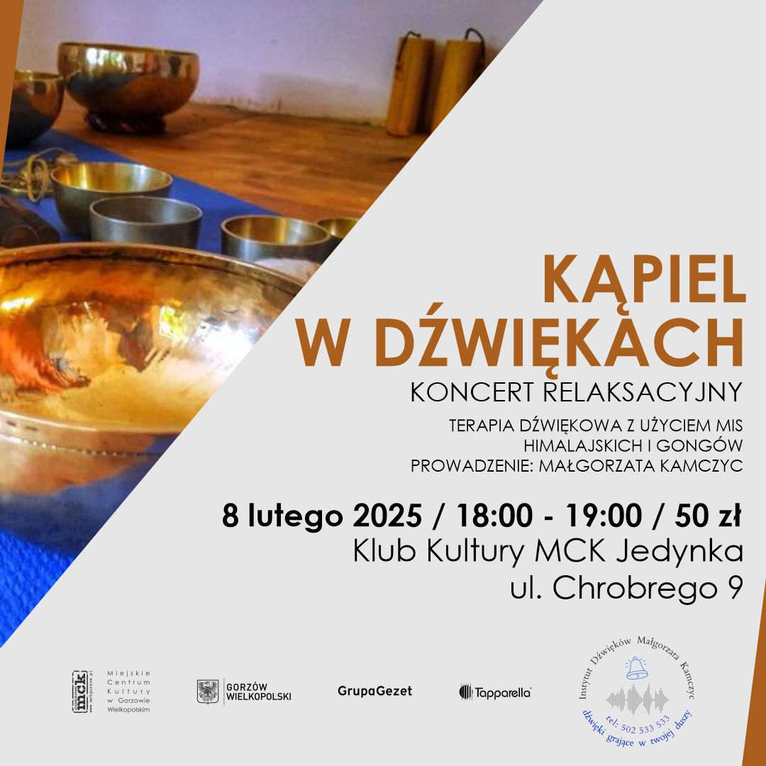 Grafika wydarzenia Koncert relaksacyjny „Kąpiel w dźwiękach”