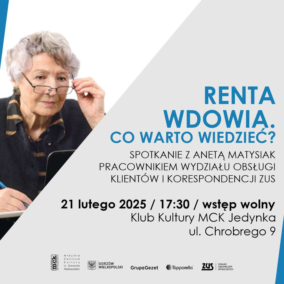 Grafika wydarzenia Renta wdowia. Co warto wiedzieć?