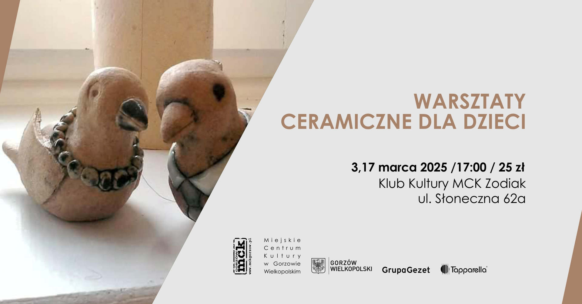 Grafika wydarzenia Warsztaty ceramiczne dla dzieci