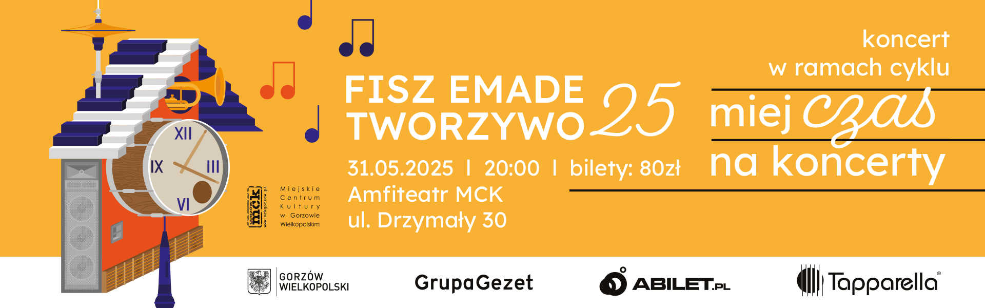 2025.05.31 FISZ EMADE TWORZYWO „25” - Miej Czas na Koncerty 2025 baner