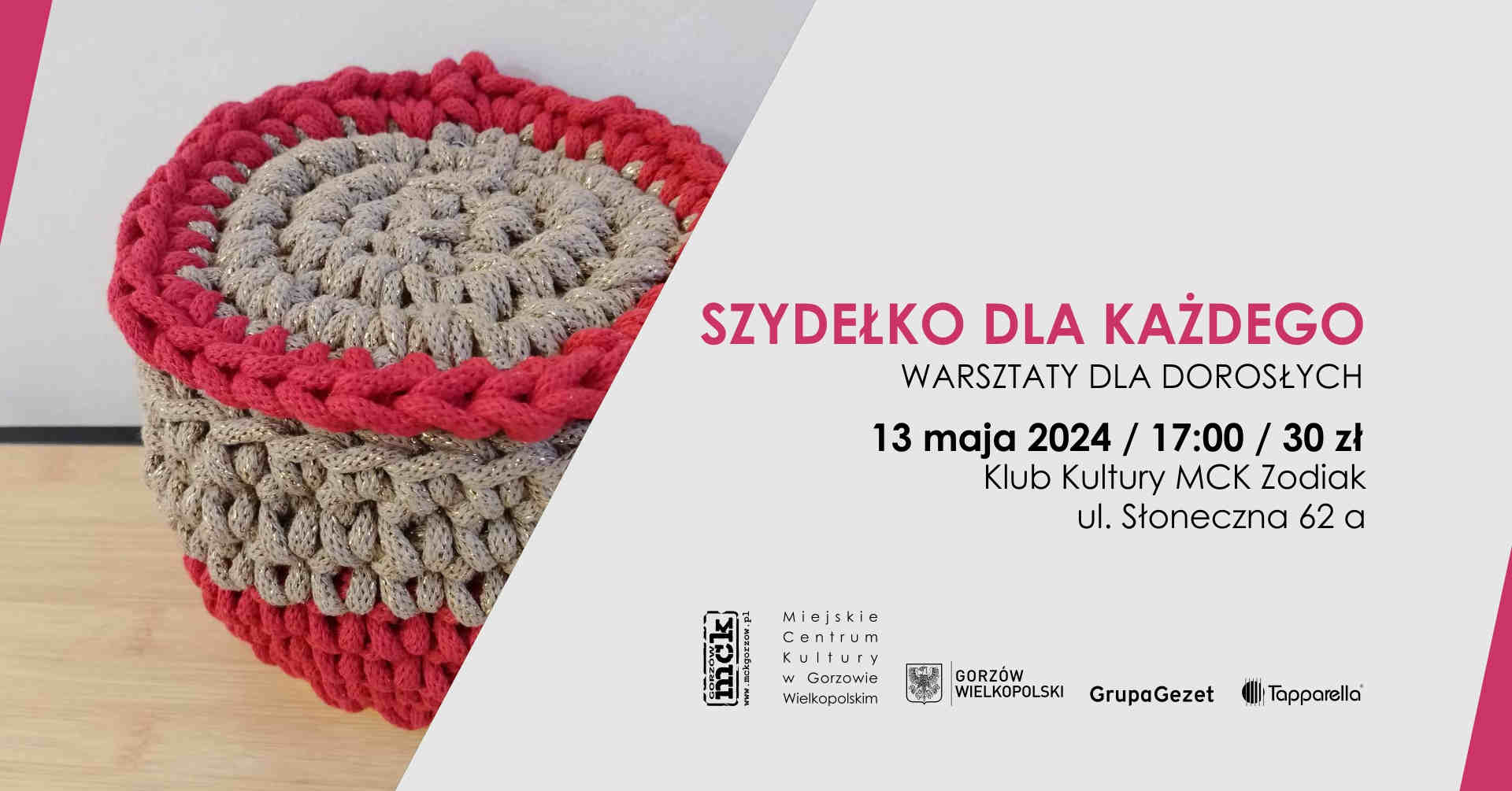 Grafika wydarzenia Szydełko dla każdego – warsztaty dla dorosłych