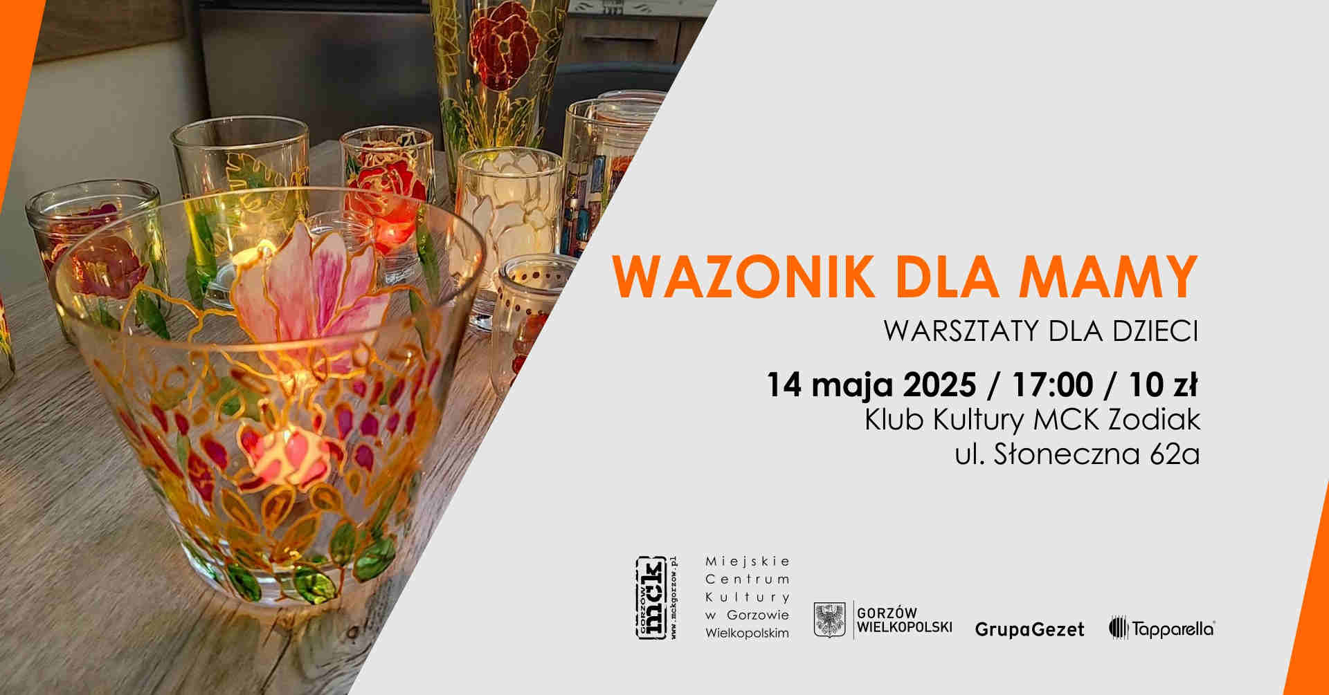 Grafika wydarzenia Wazonik dla Mamy – warsztaty dla dzieci