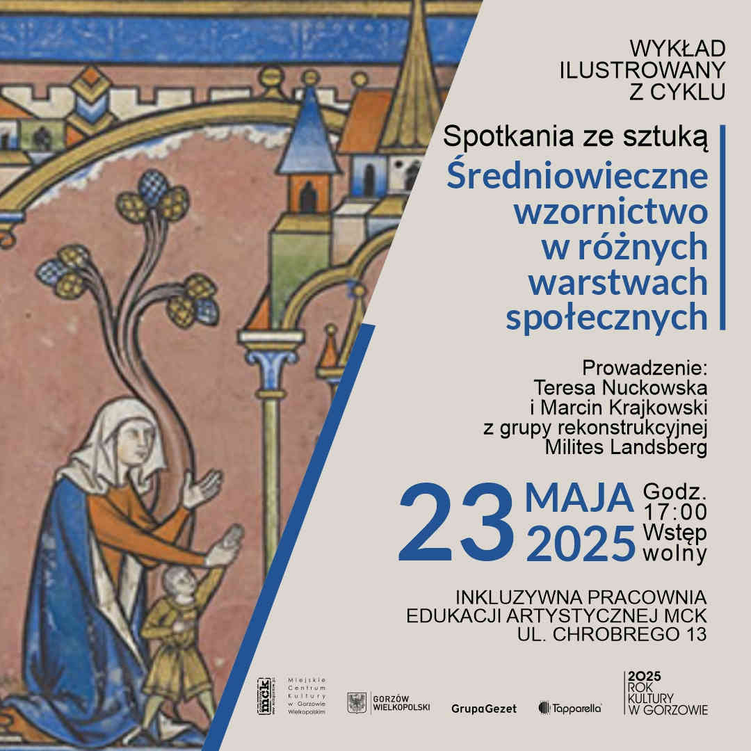 Grafika wydarzenia Spotkania ze sztuką – Średniowieczne wzornictwo w różnych warstwach społecznych