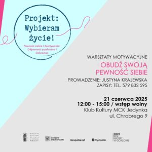 Grafika wpisu Warsztaty motywacyjne – Obudź swoją pewność siebie