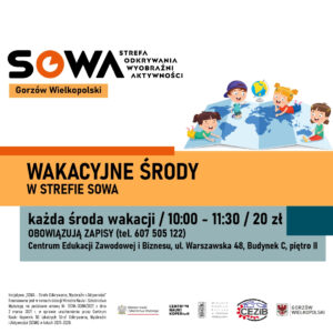 Grafika wpisu Wakacyjne środy w SOWA Gorzów Wielkopolski