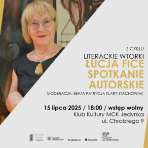 Grafika wpisu Literackie wtorki: Spotkanie autorskie Łucji Fice „Prawdy i iluzje”