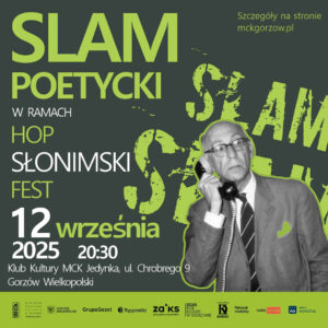 Grafika wpisu SLAM poetycki – Hop Słonimski Fest 2025