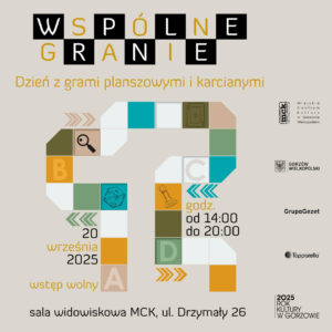 Grafika wpisu Wspólne Granie – dzień z grami planszowymi i karcianymi