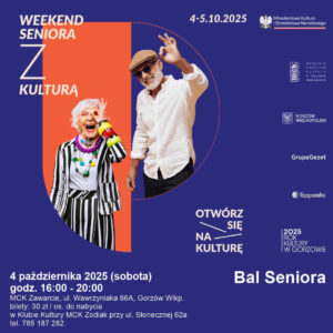 Grafika wpisu Weekend Seniora z Kulturą w Miejskim Centrum Kultury