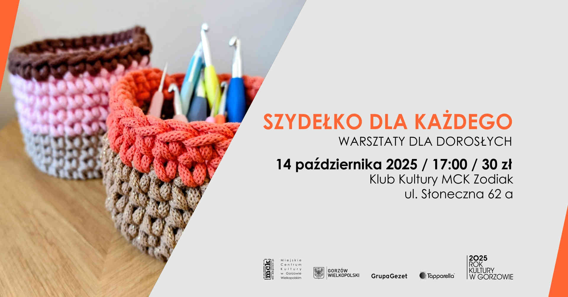 Grafika wydarzenia Szydełko dla każdego – warsztaty dla dorosłych