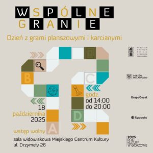 Grafika wpisu Wspólne Granie – dzień z grami planszowymi i karcianymi
