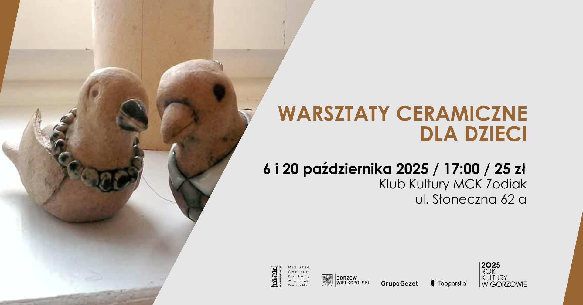 Grafika wydarzenia Warsztaty ceramiczne dla dzieci