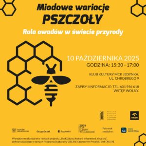 Grafika wpisu Miodowe wariacje – PSZCZOŁY – rola owadów w świecie przyrody