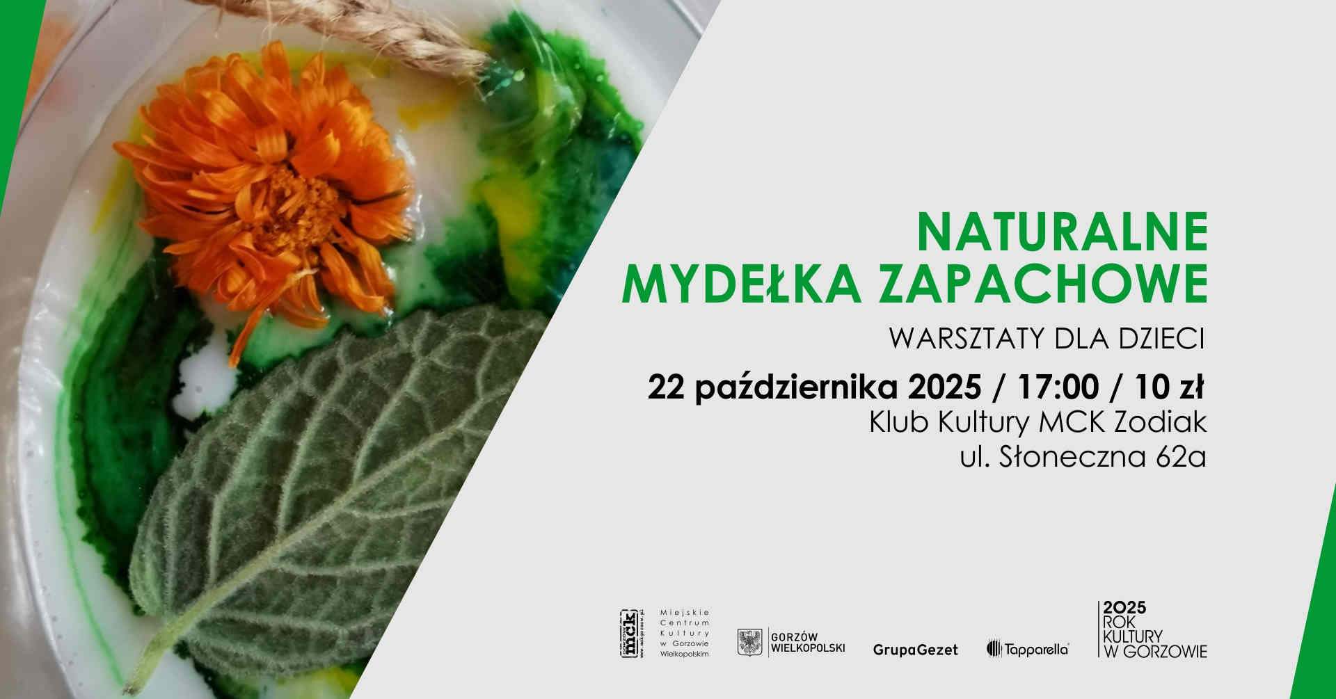 Grafika wydarzenia Naturalne mydełka zapachowe – warsztaty dla dzieci