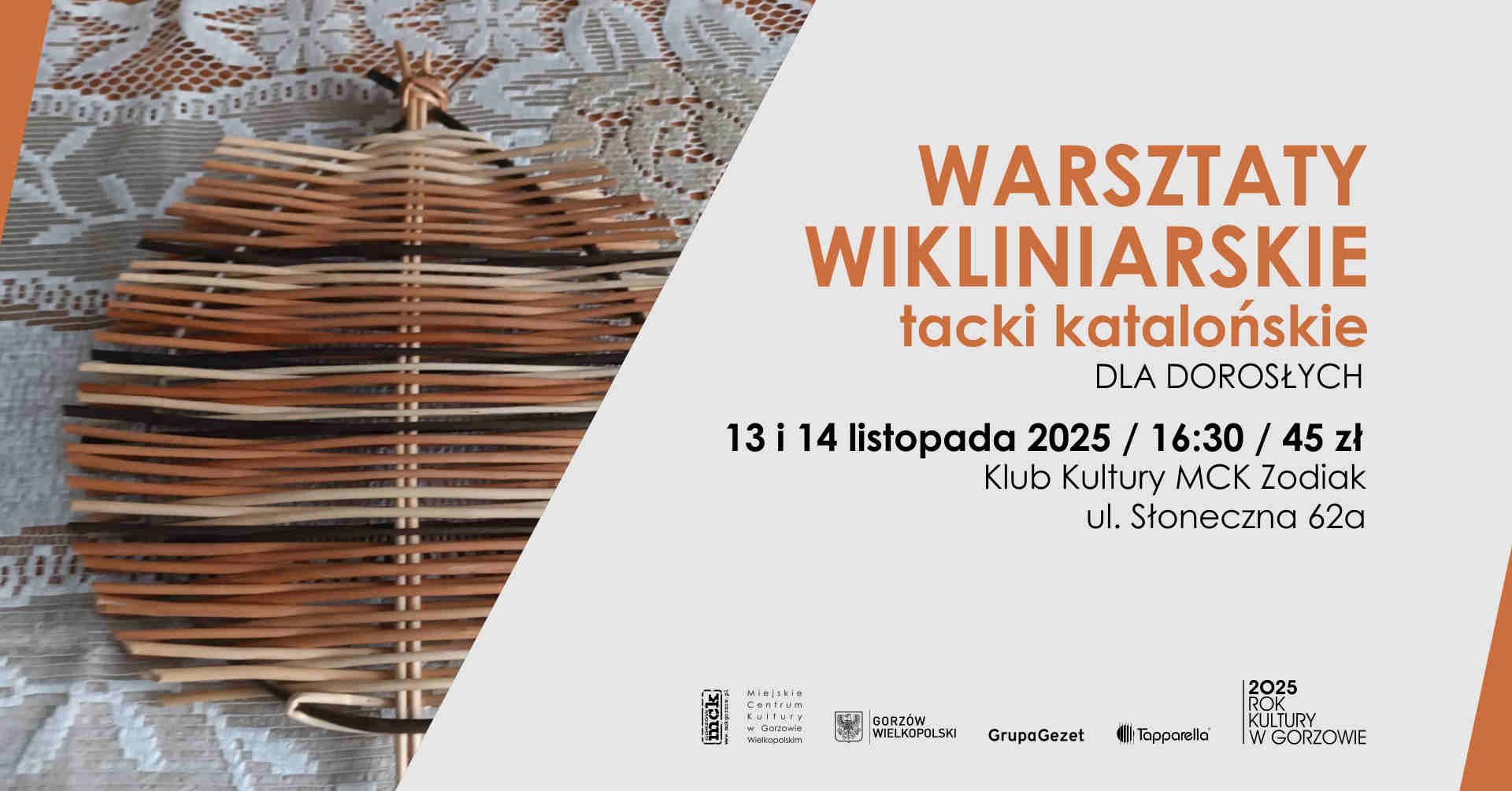 Grafika wydarzenia Warsztaty wikliniarskie dla dorosłych – Tacki katalońskie