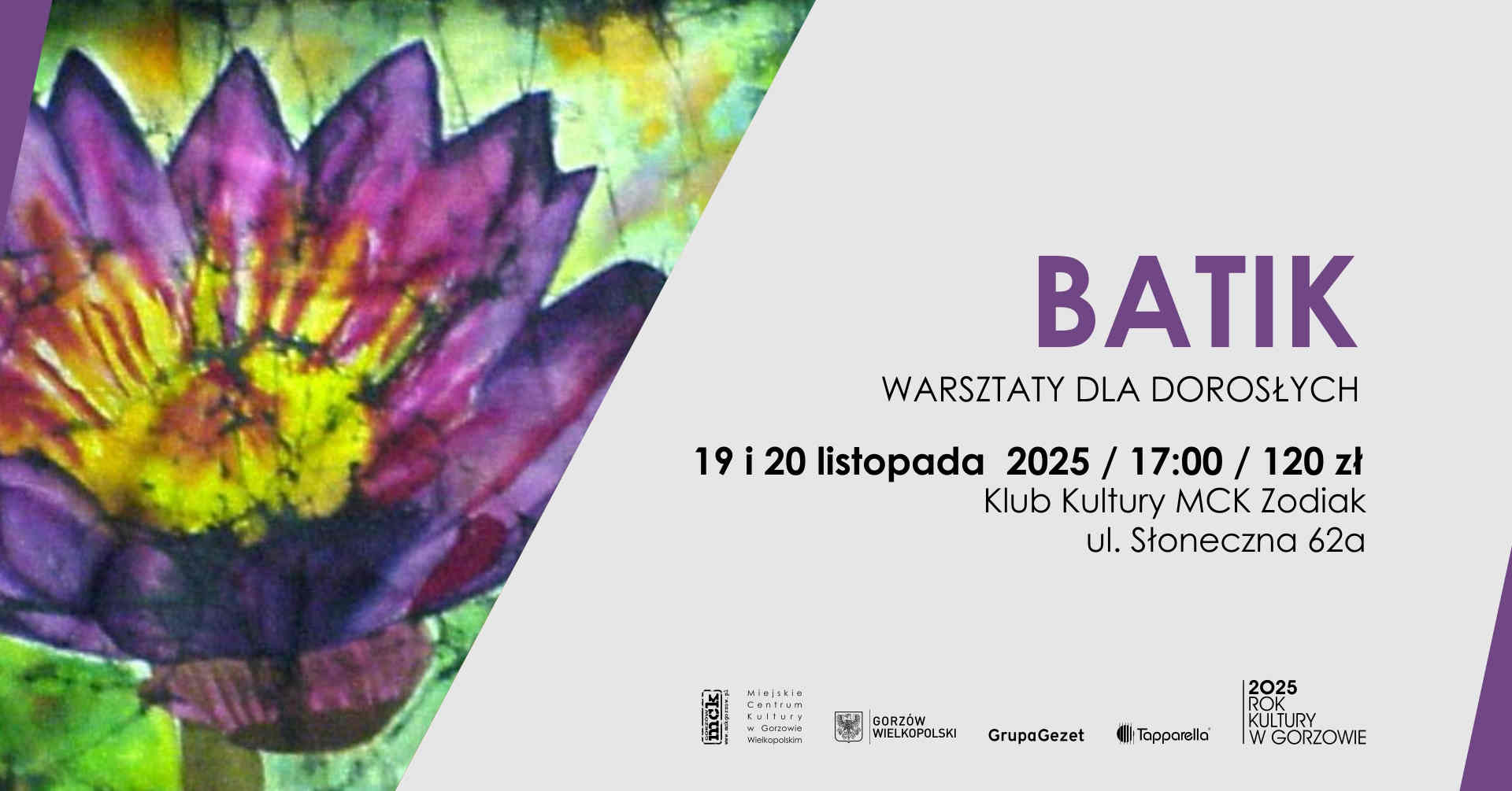 Grafika wydarzenia Batik – warsztaty dla dorosłych
