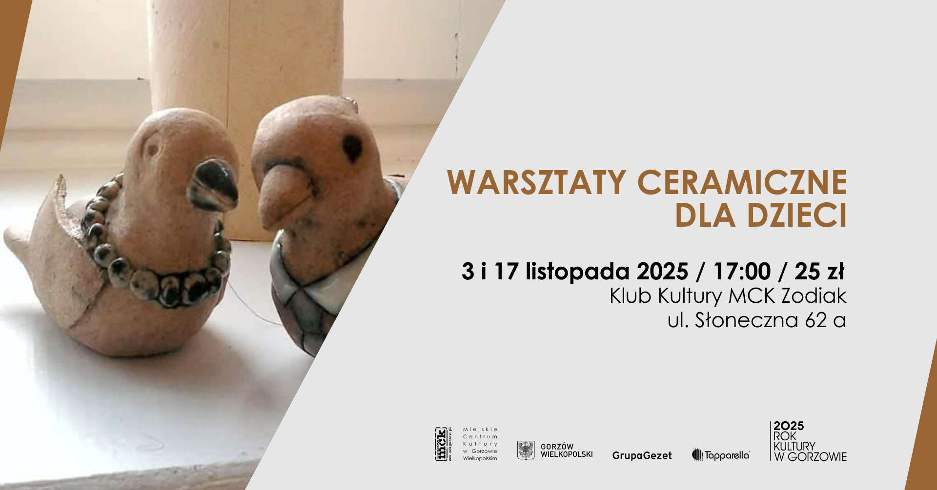 Grafika wydarzenia Warsztaty ceramiczne dla dzieci